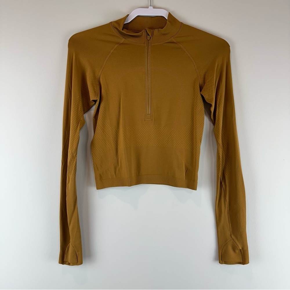 Lululemon Spiced Bronze Tuscan Gold Swiftly Tech 1/2 Zip Cool 2.0 Top Pullover 4